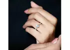 2 CT Oval Moissanite Solitaire Engagement Ring in Claw Setting