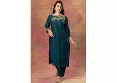 Royal Blue Elegance: Blue Zardozi Perl Work Salwar Suit