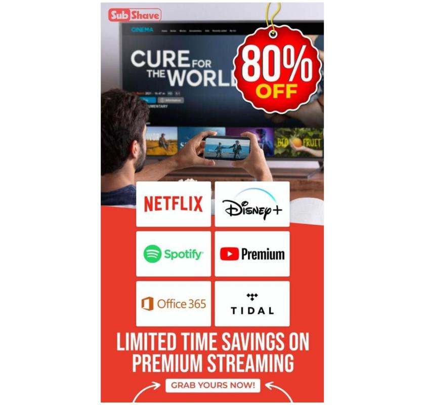 Get Up to 80% Off on Premium Subscriptions – Netflix, Spotify, and More!