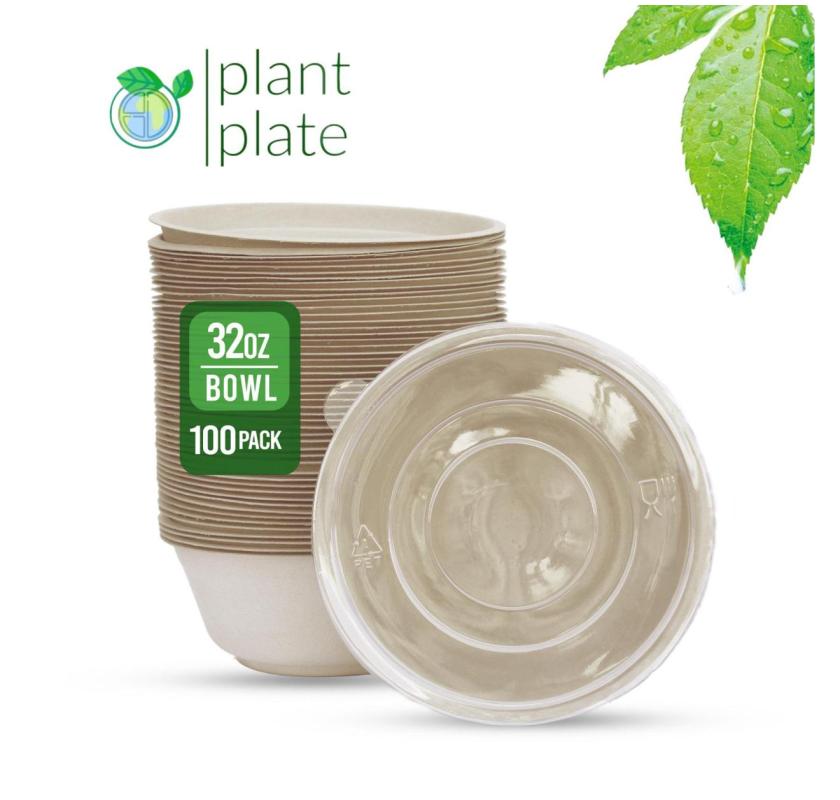 Shop 32 oz Compostable Bowls in Bulk – Eco-Friendly Tableware