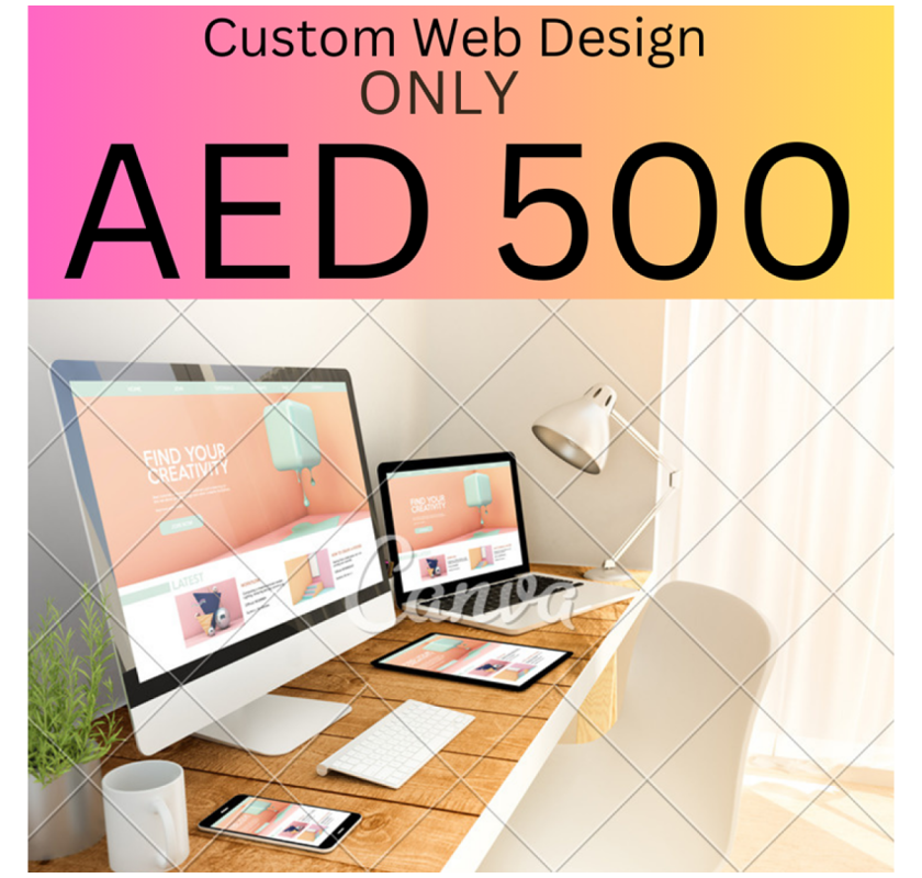 PAY ONLY AED 500 for Custom web design