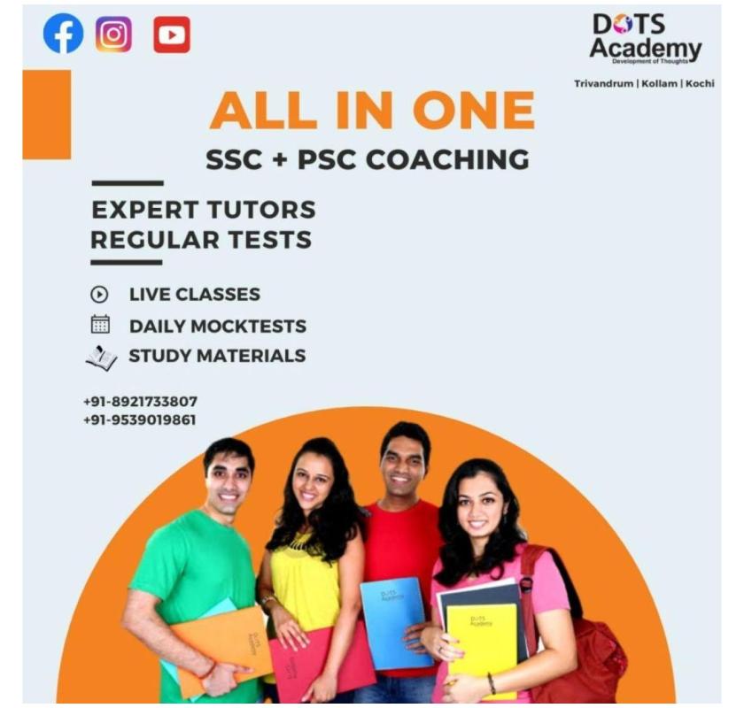 Dots Academy | Best SSC CGL Coaching in Kollam