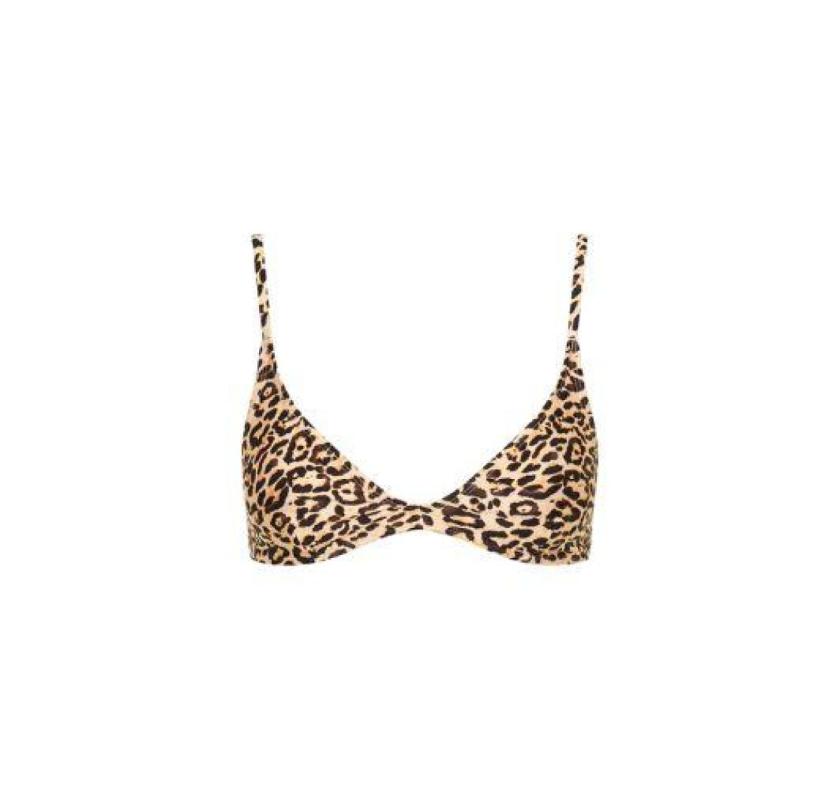  Lucy Scoop Bikini Top - Leopard - White Sands LUCY SCOOP BIKINI TOP - LEOPARD