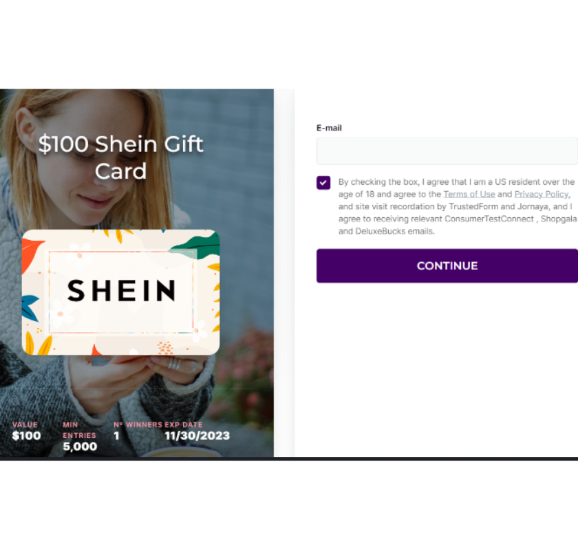 Get Your $100 Shein Gift Card Now