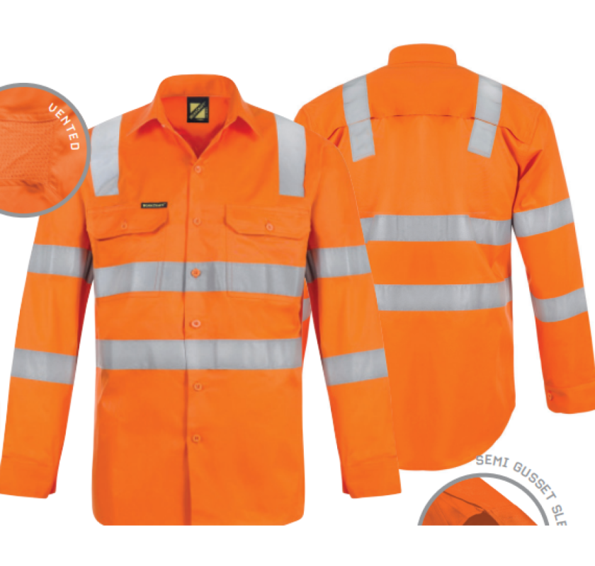 Hi vis work shirts with Long Sleeves in Australia