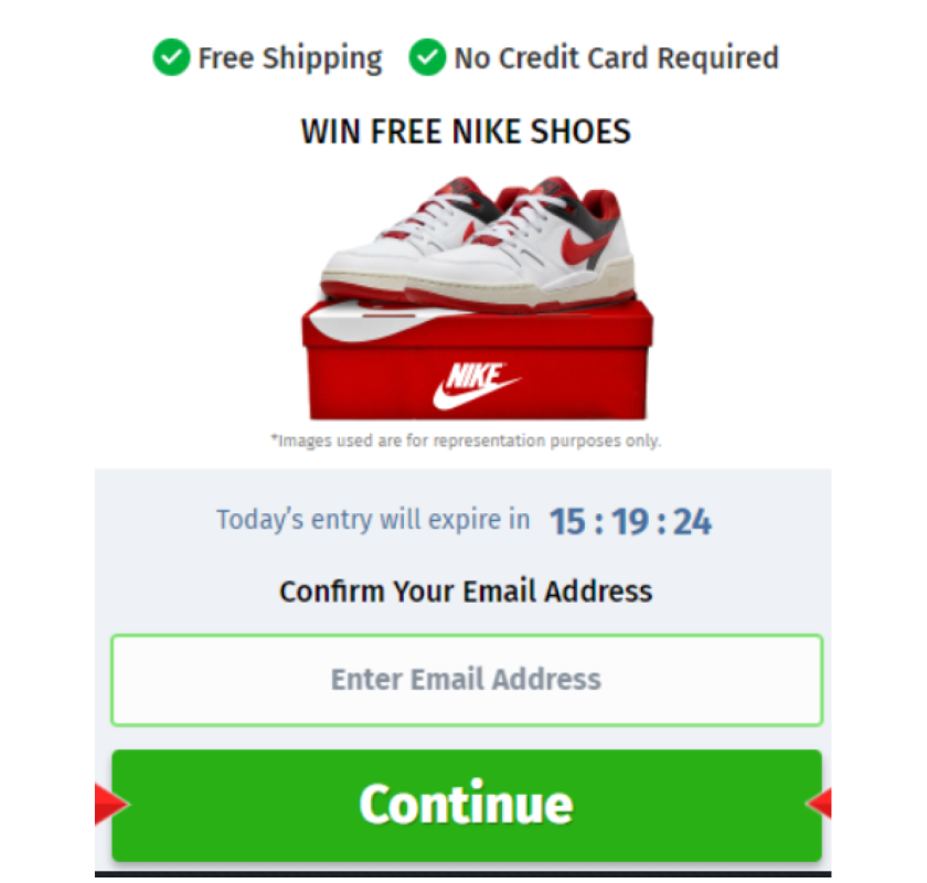 Get free Nike shoe Now!