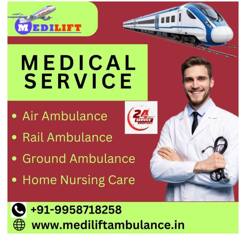 Book the Medilift Train Ambulance service in Ranchi for protected Patient shifting