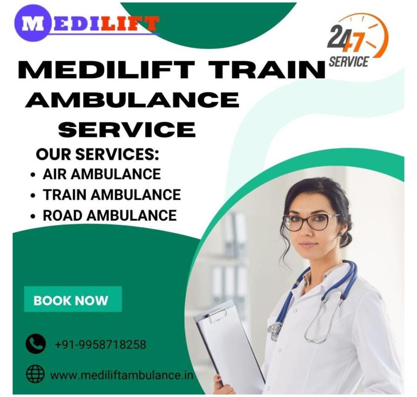 Reach at Medilift Train Ambulance Service in Allahabad for safety