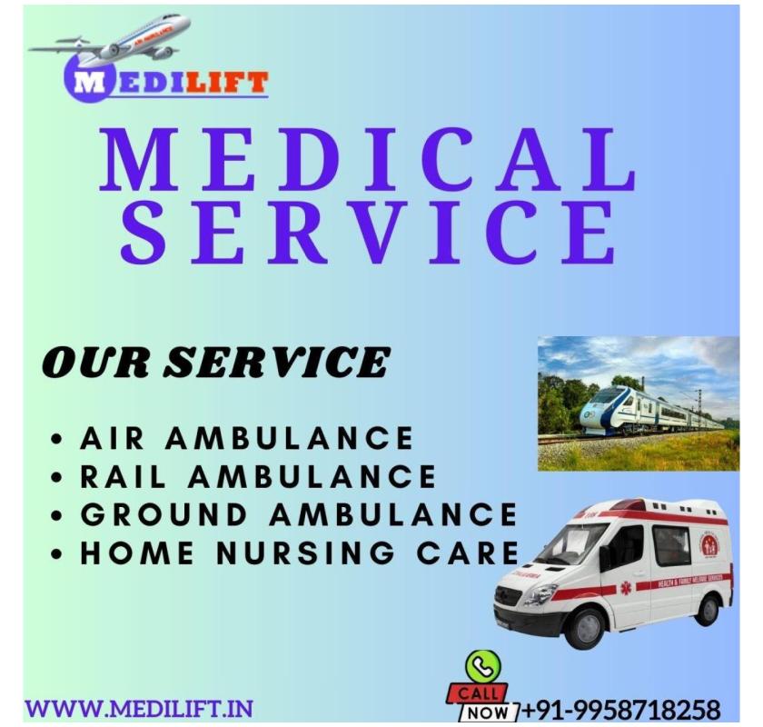 For risk-free medical transportation in Ranchi, use Medilift Train Ambulance