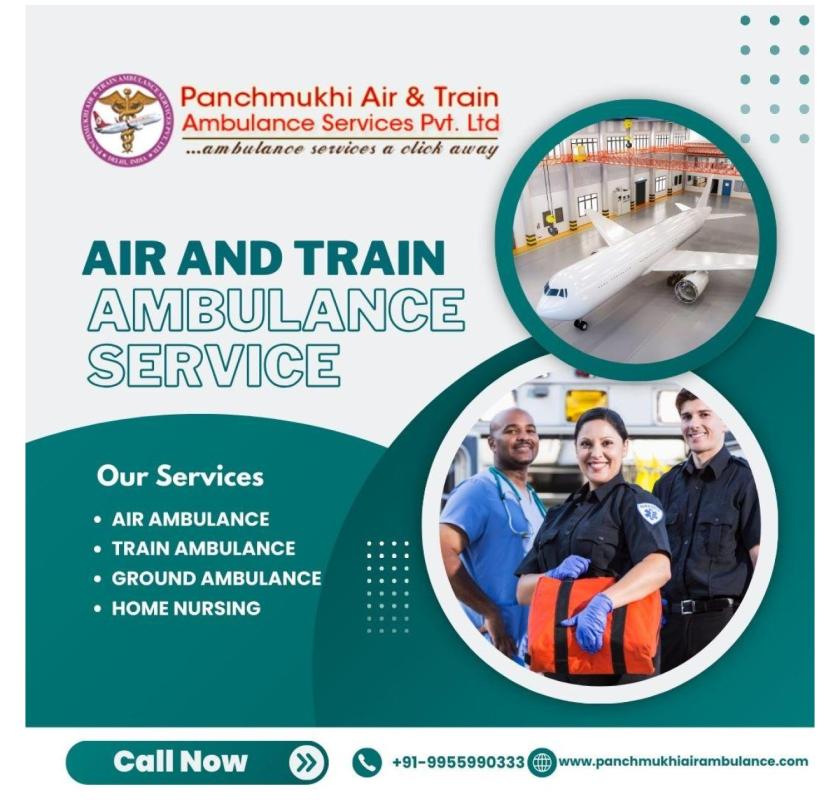 Hire Non-Risk Medical Air and Train Ambulance Services in Jamshedpur by Panchmukhi