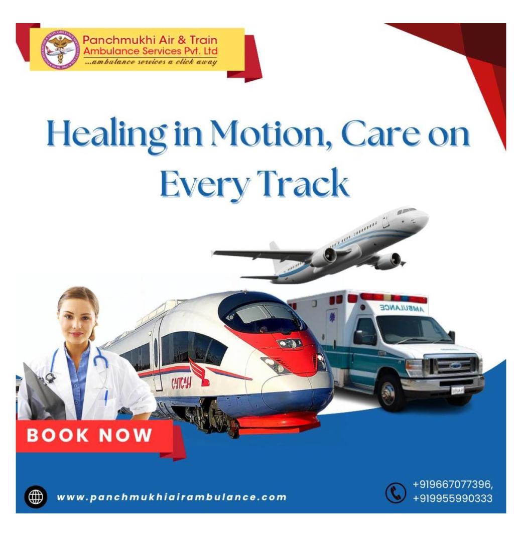 Reserve Panchmukhi Train Ambulance Service in Ranchi with equipment