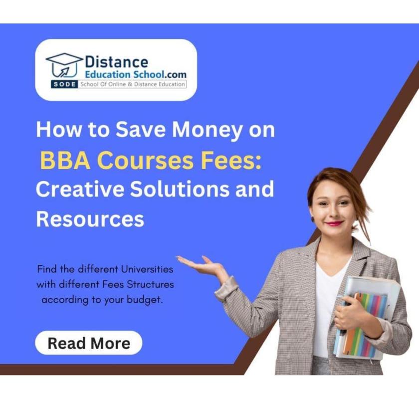 BBA Online Courses Fees