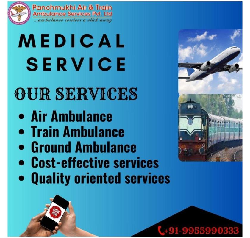 Get Panchmukhi Train Ambulance in Bangalore medical transportation services in advance