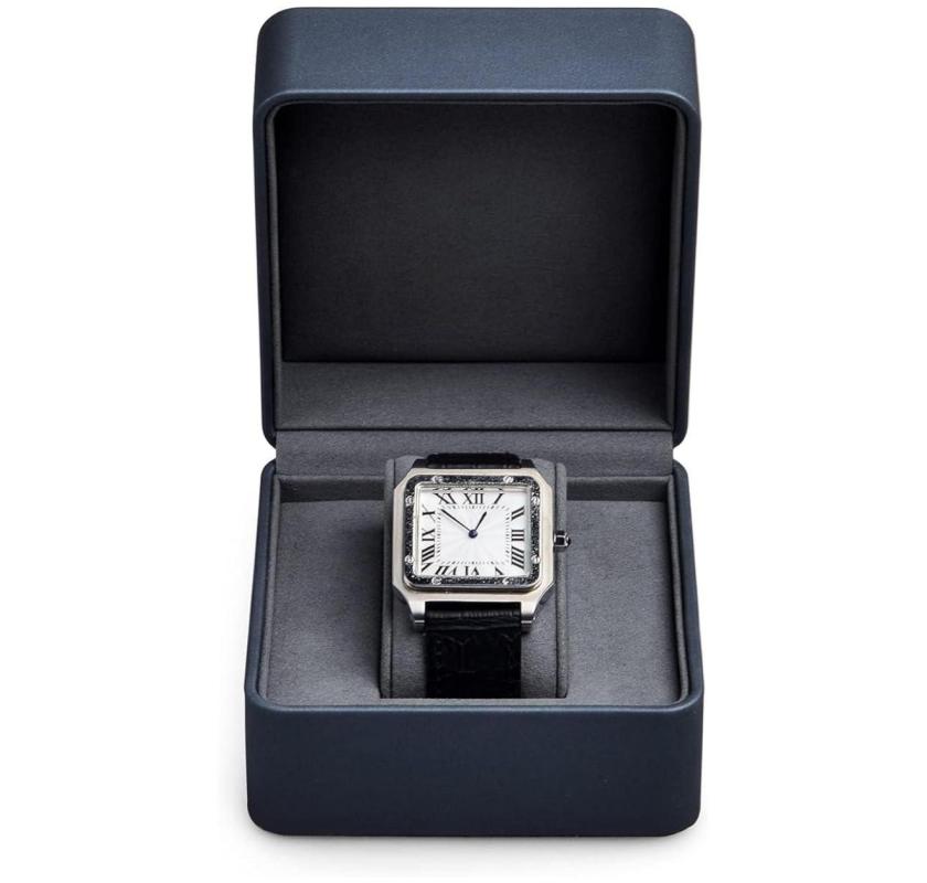 Buy Online Single Leather Watch Box – Light Grey | Shop Now for Elegant Gift & Travel Storage