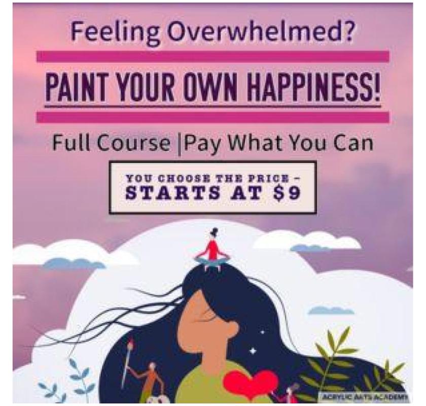 Relax & Paint – Online Course at Your Price (Starts at $9)