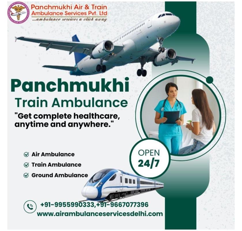 Get the emergency services of Panchmukhi Train Ambulance in Hyderabad 