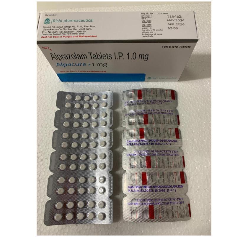 Xanax Alpacure 1mg Tablets (Alprazolam)