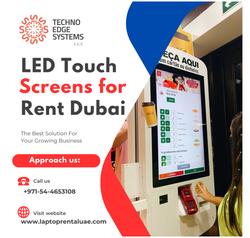 Interactive LED Touch Screens for Rent in Dubai