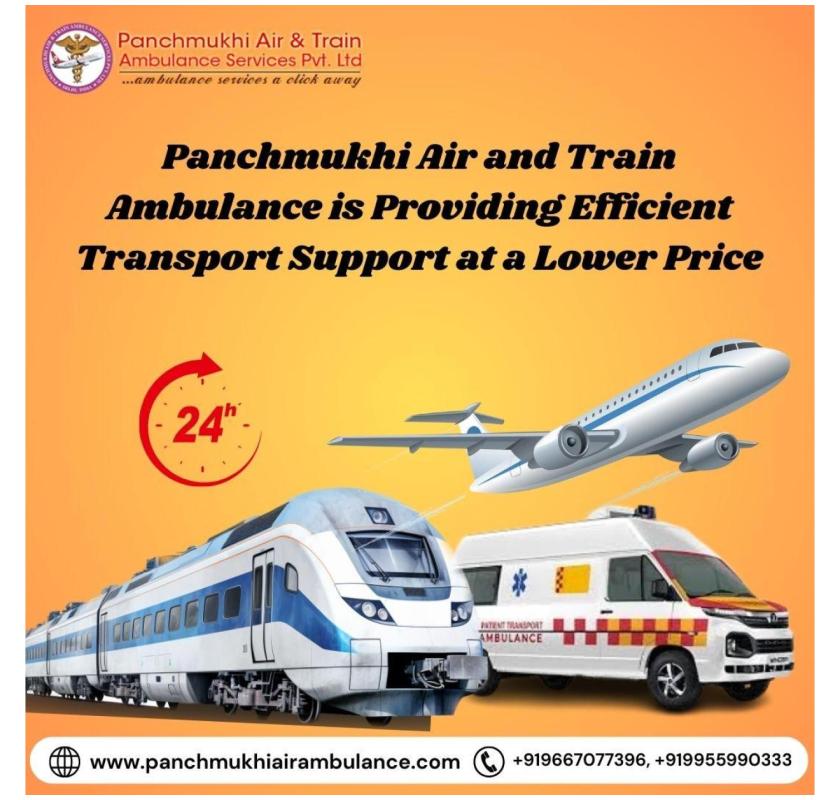 Book Panchmukhi Train ambulance services in Patna with advanced cardiac life support