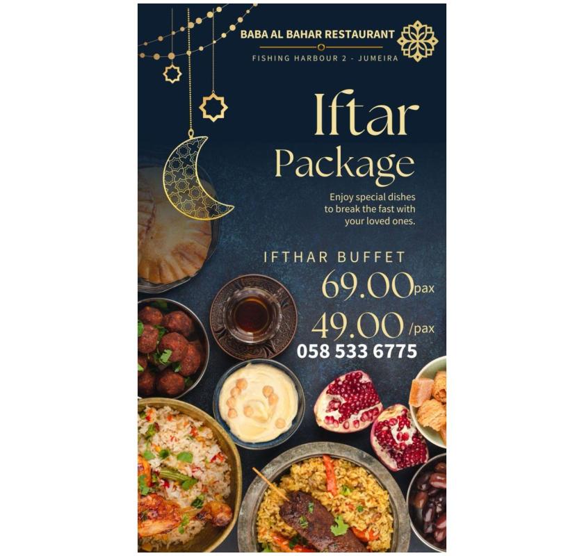 Baba Al Bahar Restaurant – Best seafood Restaurant and Coastal View Dining in Dubai