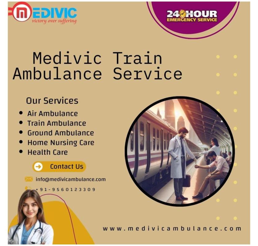 Medivic Train Ambulance Services in Kolkata equips medical attendants