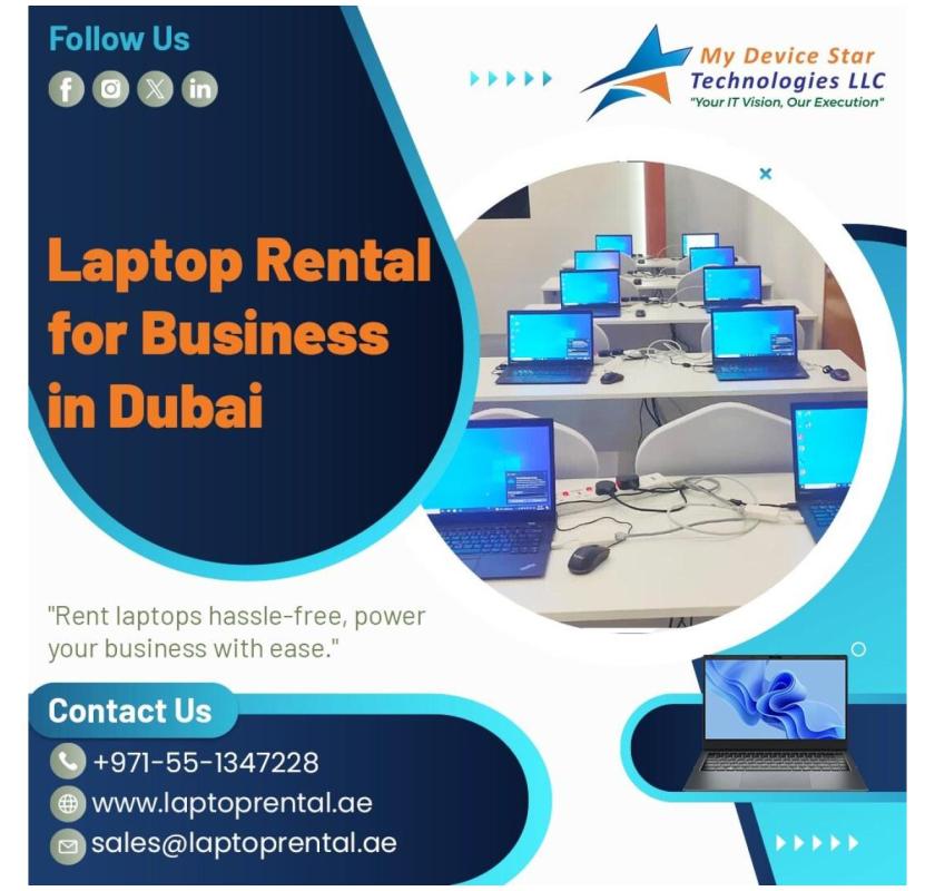 Cutting-Edge Laptops for Business Rental in Dubai
