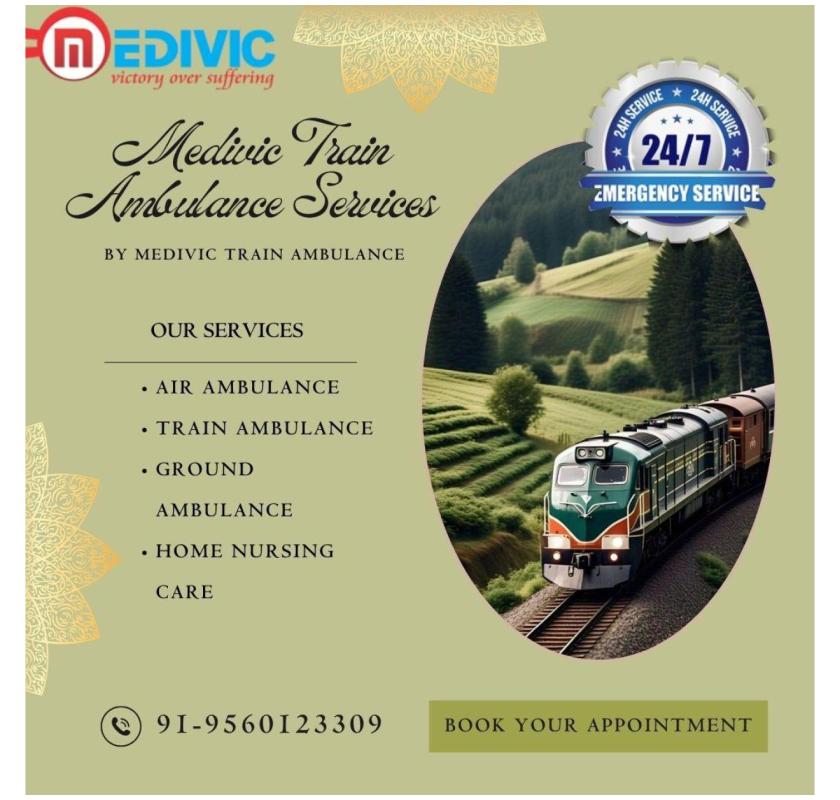 Medivic Train Ambulance in Patna provide timely transfer as well as patient care for the journey