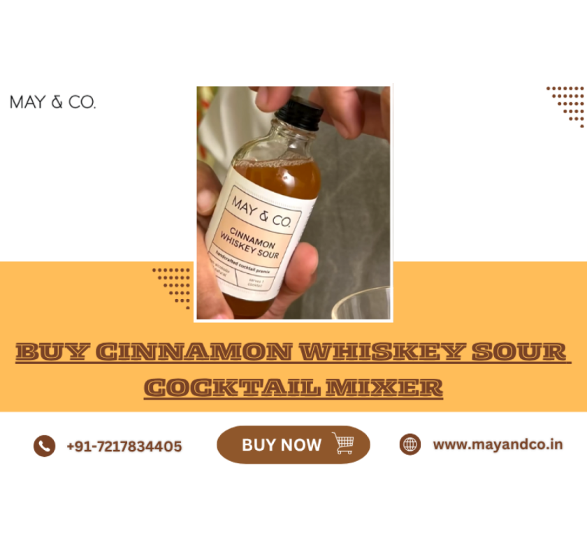 Order May & Co.’s Cinnamon Whiskey Sour Mixer for Effortless Cocktails