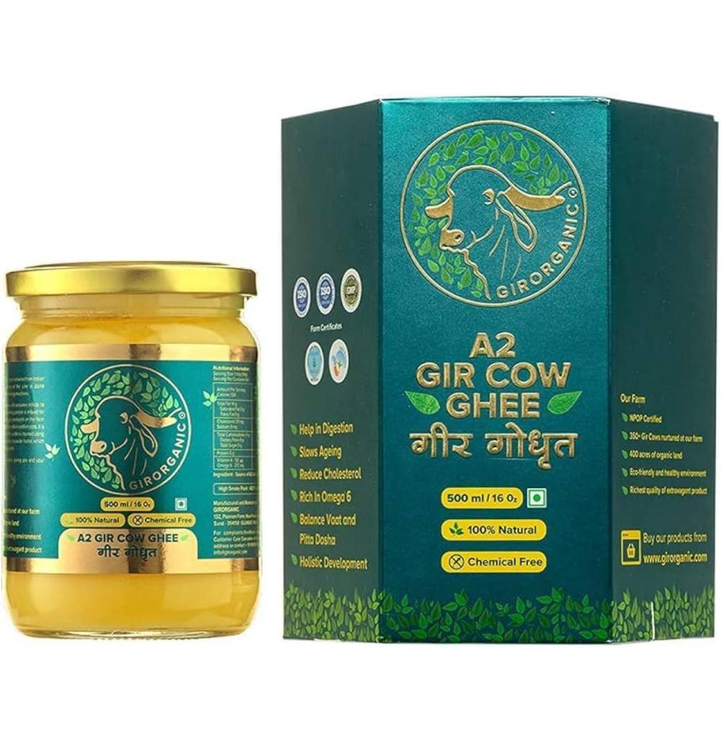 Buy Pure A2 Gir Cow Ghee Online – Traditional Bilona Method | 100% Natural & Chemical-Free