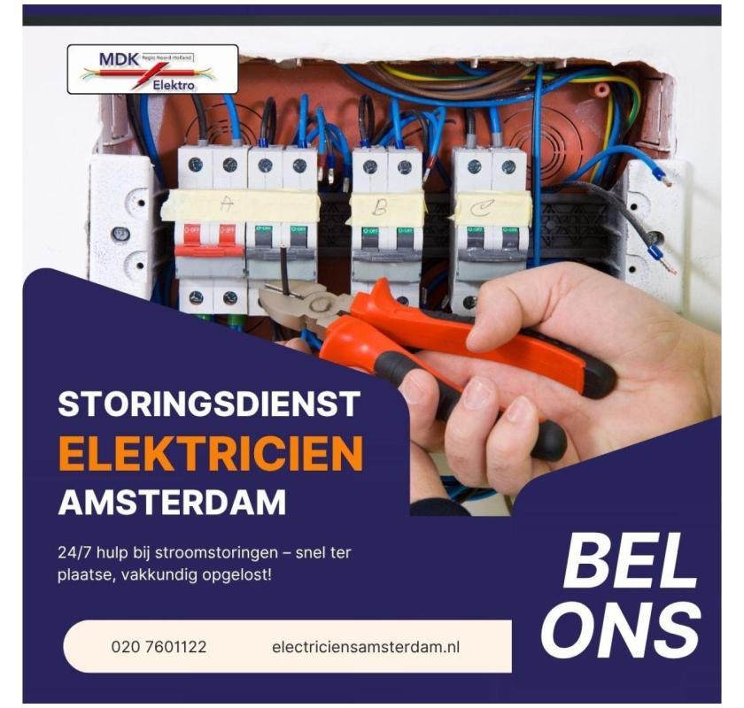 Storingsdienst Elektricien in Amsterdam
