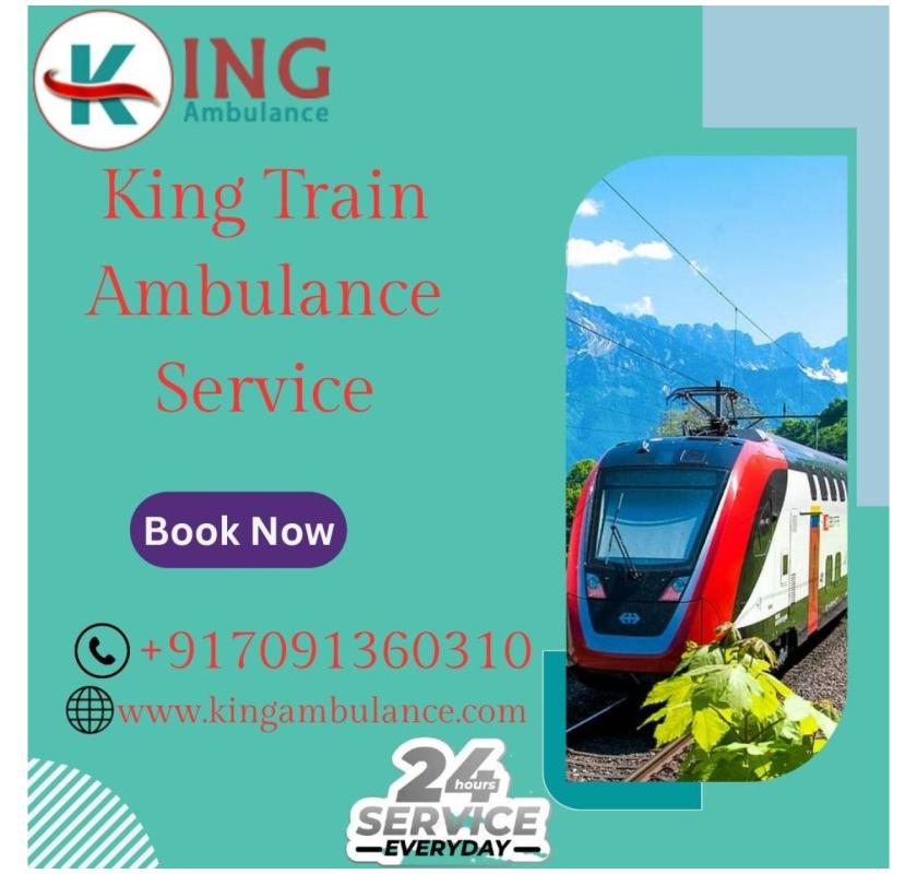 Book King Train Ambulance Service in Siliguri which provides life-care medical setup