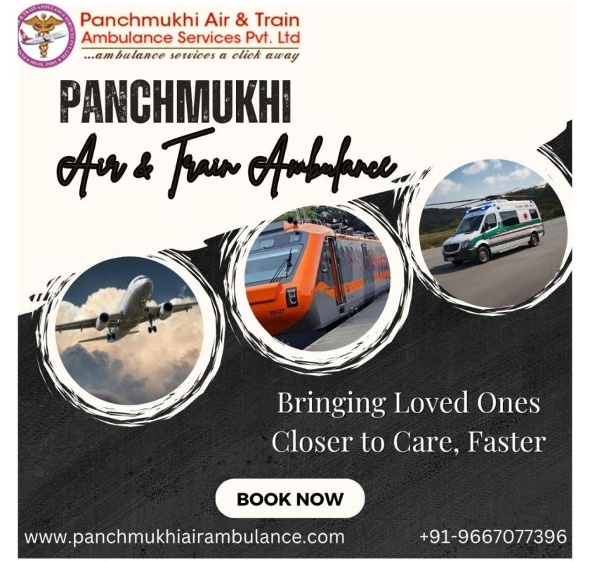 Panchmukhi Train Ambulance in Kolkata is the top choice for long-distance patient transport