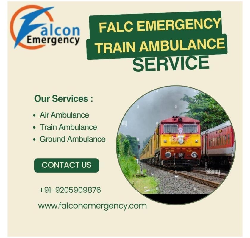 Pick Falc Emergency Train Ambulance in Bangalore, which employs certified medical attendants