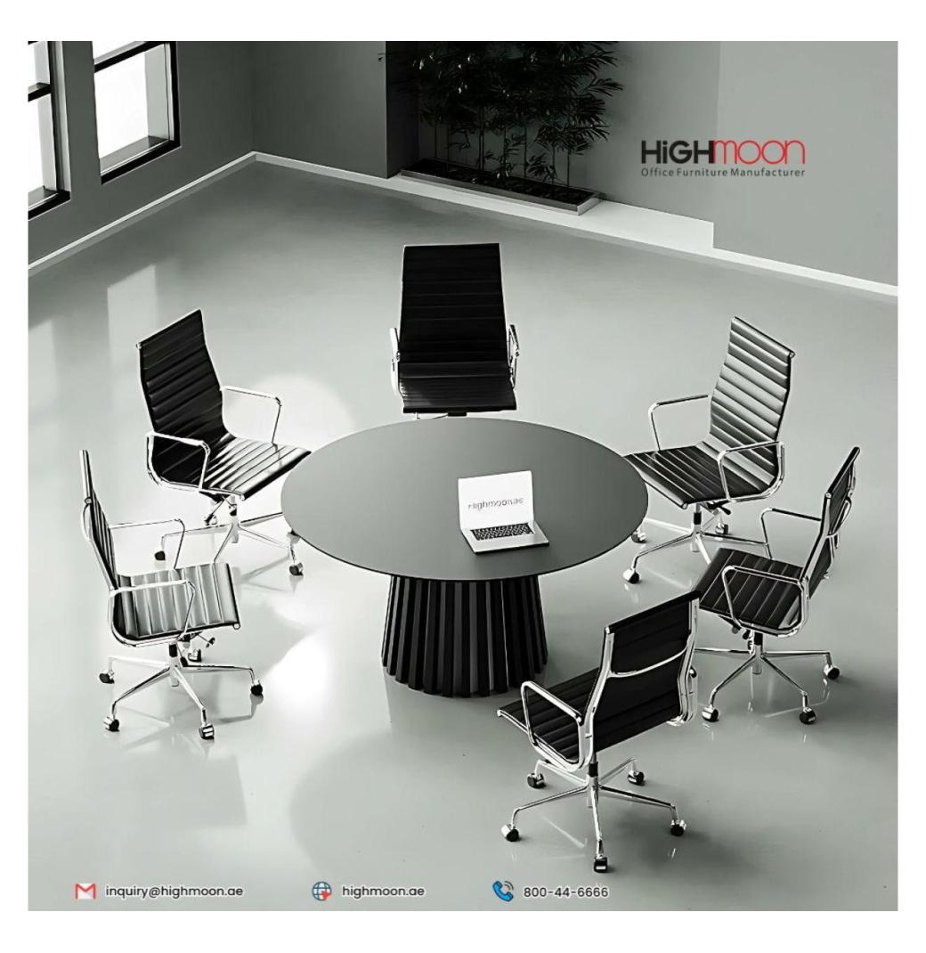 Flat Round Meeting Table | Highmoon Office Furniture