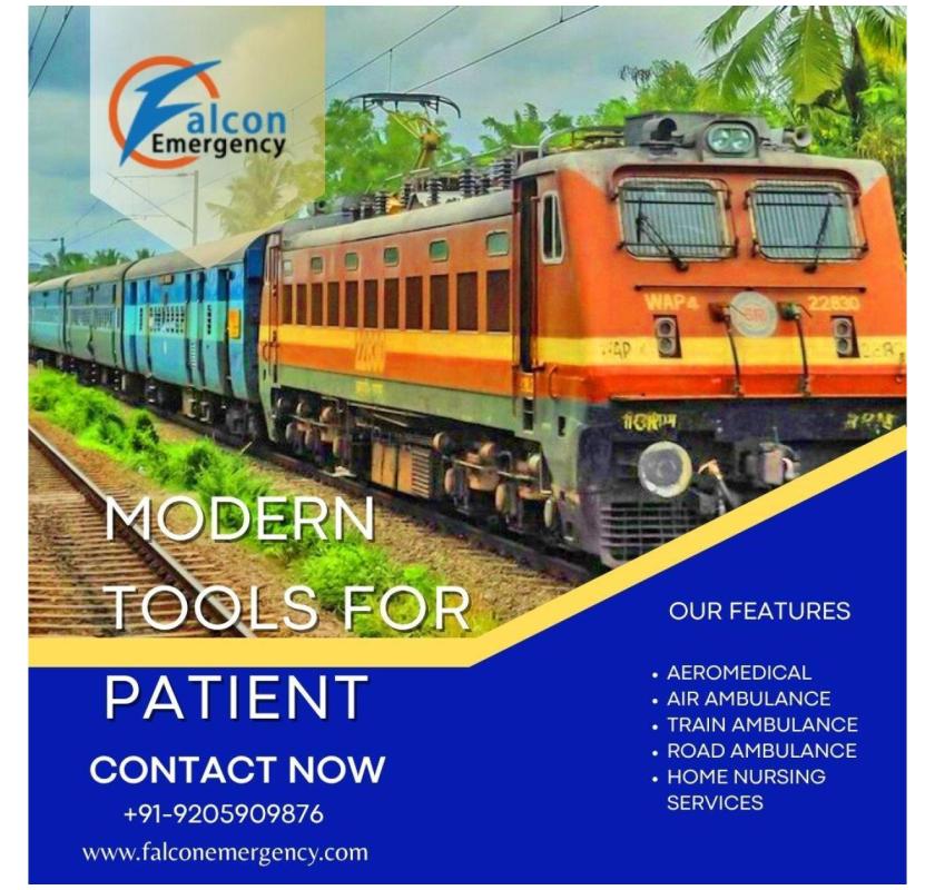 Cost-effective Train Ambulance in Bangalore Service is offered by Falc Emergency