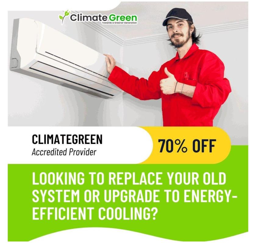❄️ Upgrade Your Cooling System with Climate Green – Get Up to 70% OFF! 