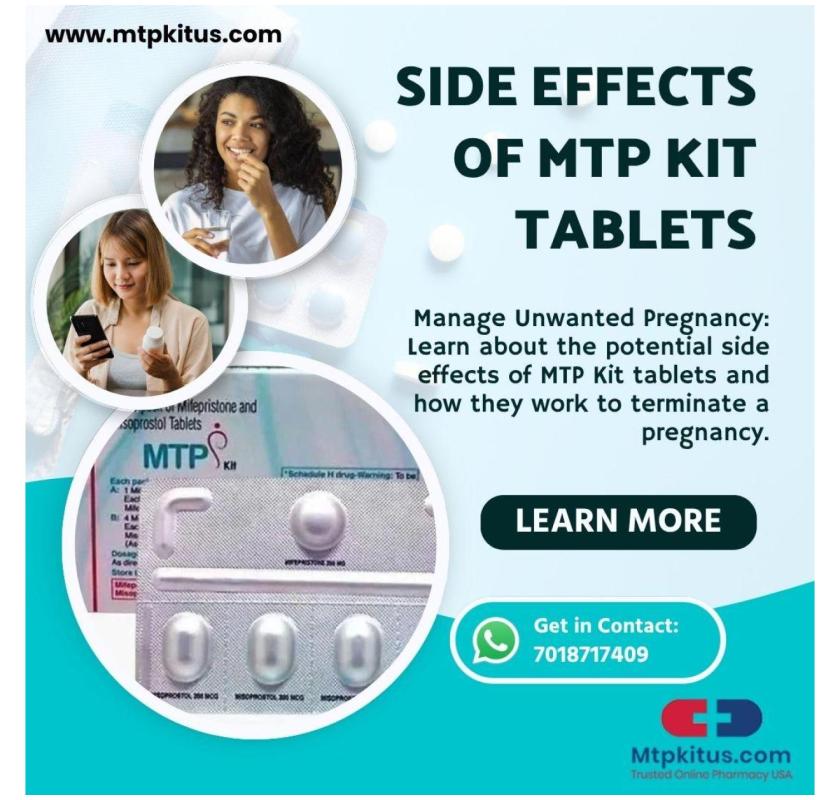 Side Effects of MTP Kit Tablets for Unwanted Pregnancy