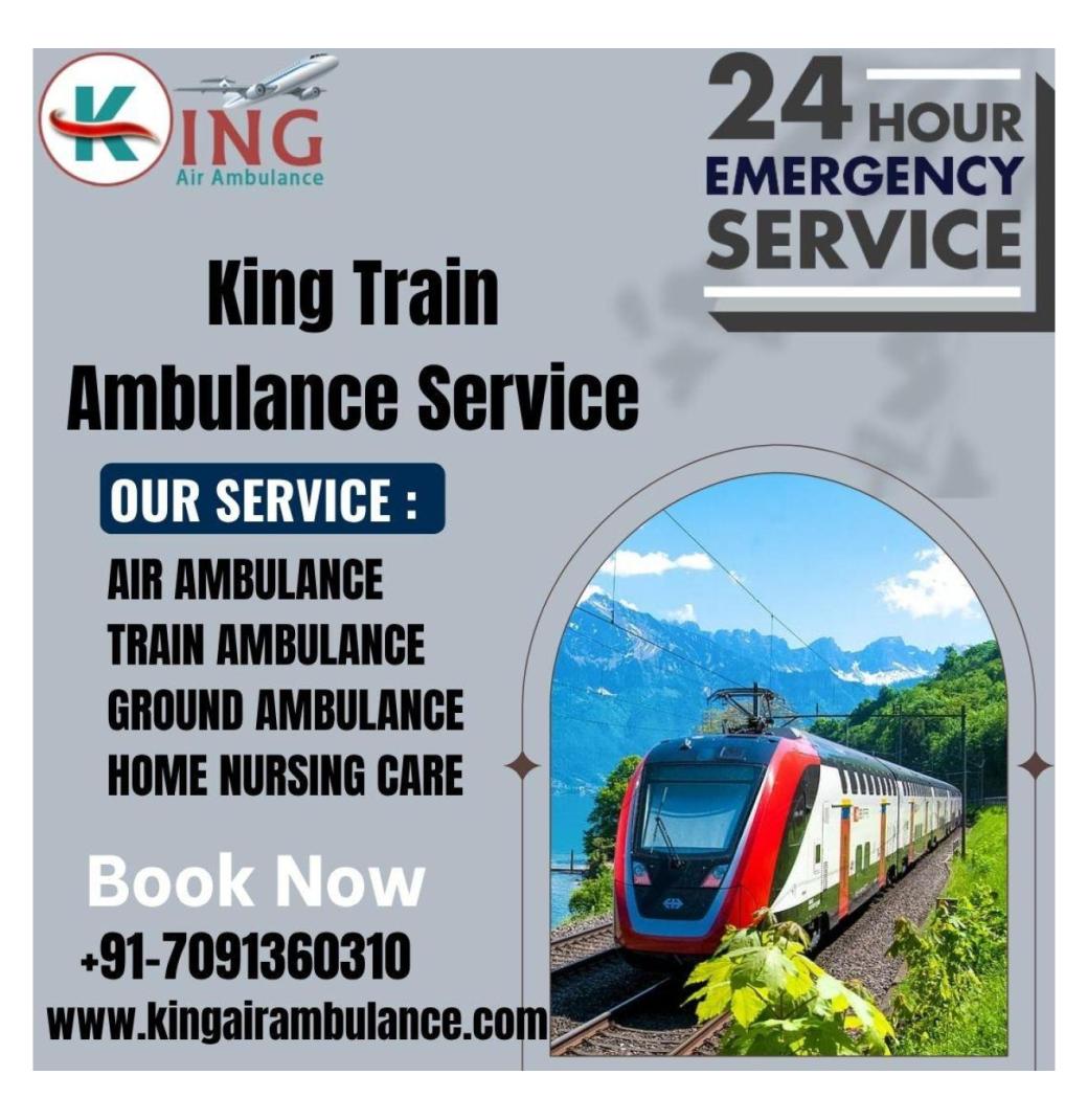  King Train Ambulance in Bhopal has a persistent medical area and well-enhance facilities inside