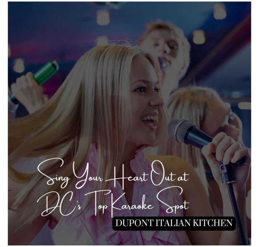 Enjoy Private Room Karaoke in Washington DC at Dupont Italian Kitchen