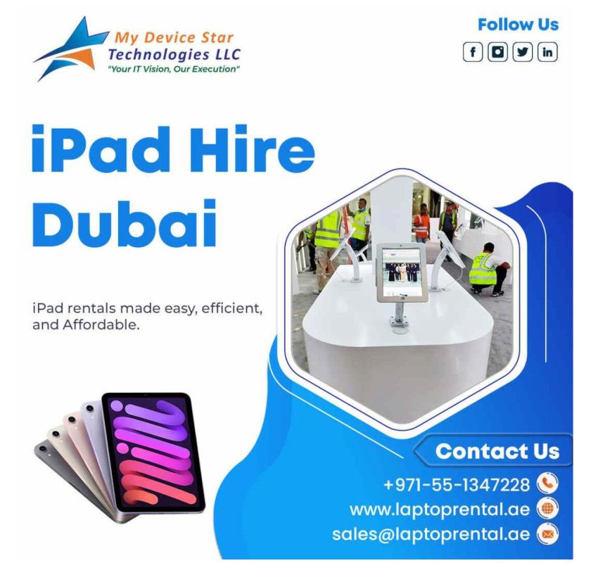 7 Sectors in Dubai Thriving with iPad Hire Services