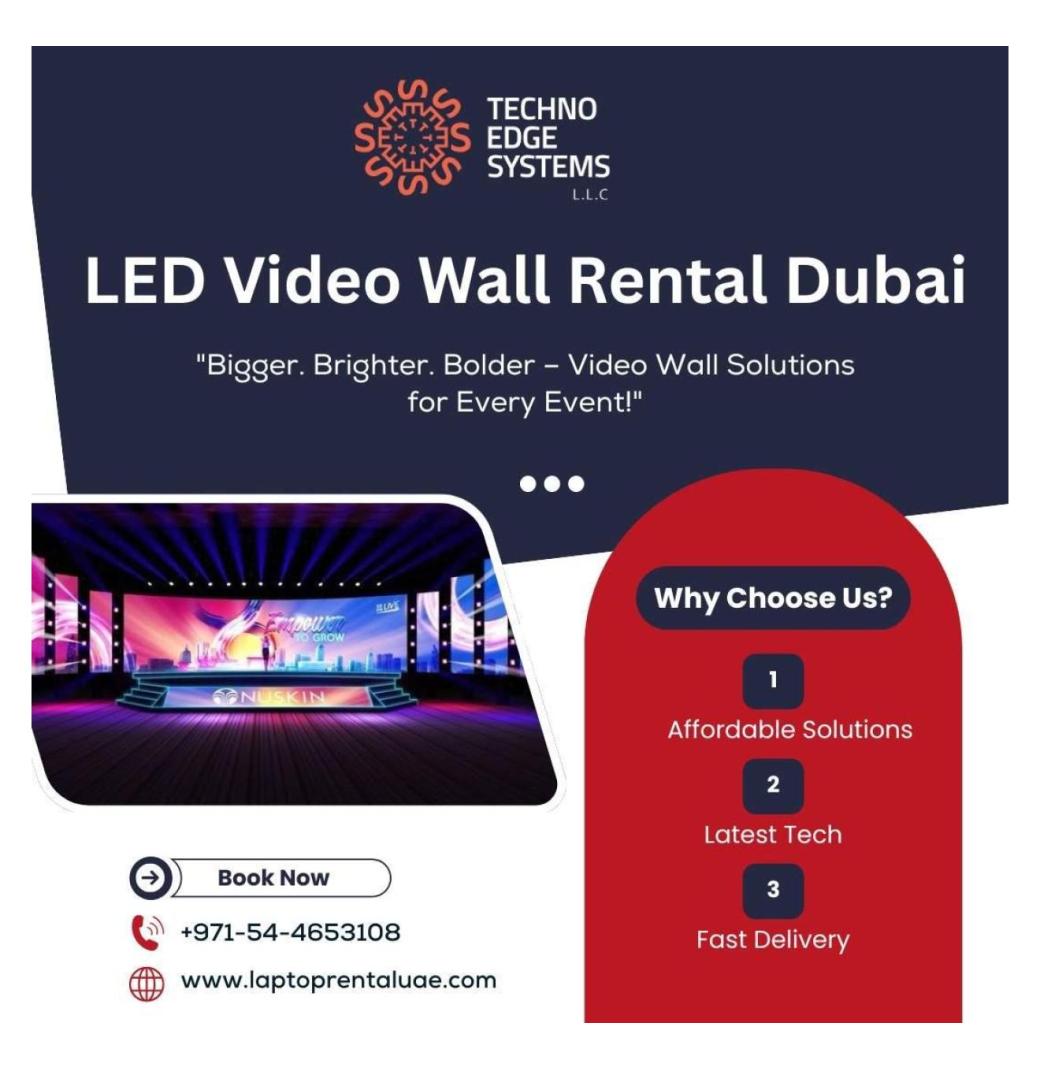 LED Video Wall Rental in Dubai – Clear, Bright Displays