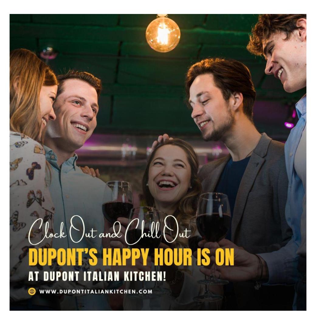 Celebrate the End of the Day with Dupont Happy Hour Specials