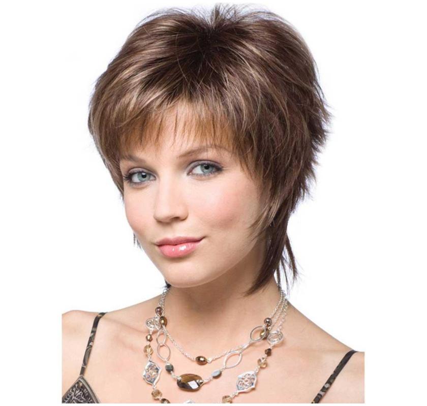 Womens Wig fashion white short micro curly hair