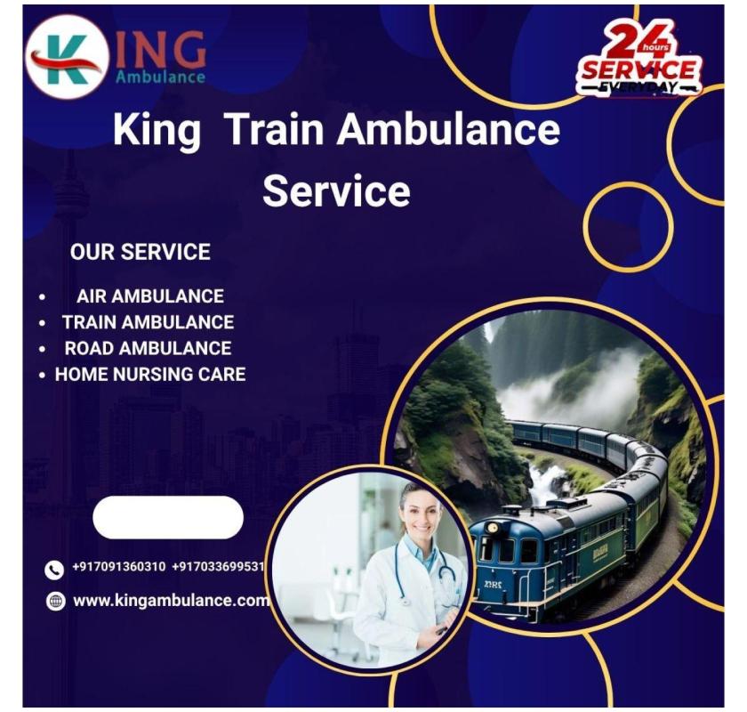 with fast transfer King Train Ambulance Service in Dibrugarh provides