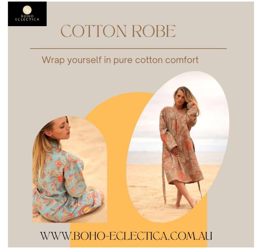 Lightweight Cotton Robe – Breathable & Soft