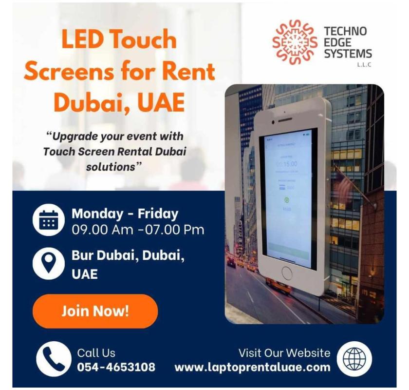 Choosing the Right LED Touch Screen for Dubai Events