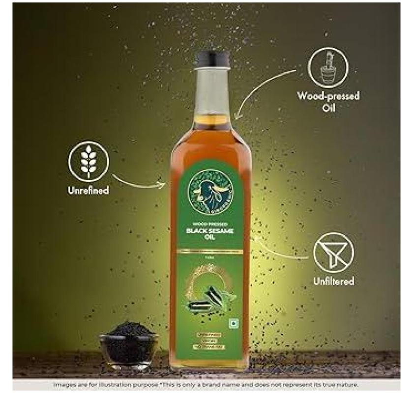 Pure Organic Black Sesame Oil – Cold Pressed for Health & Taste