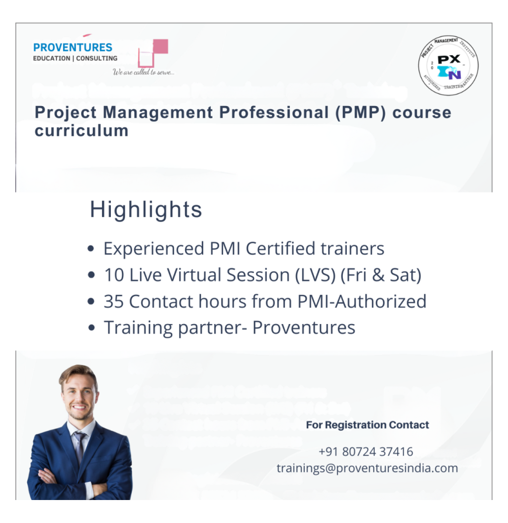 Best PMP Certification Training in Hyderabad | 8072437416 | Proventures Management