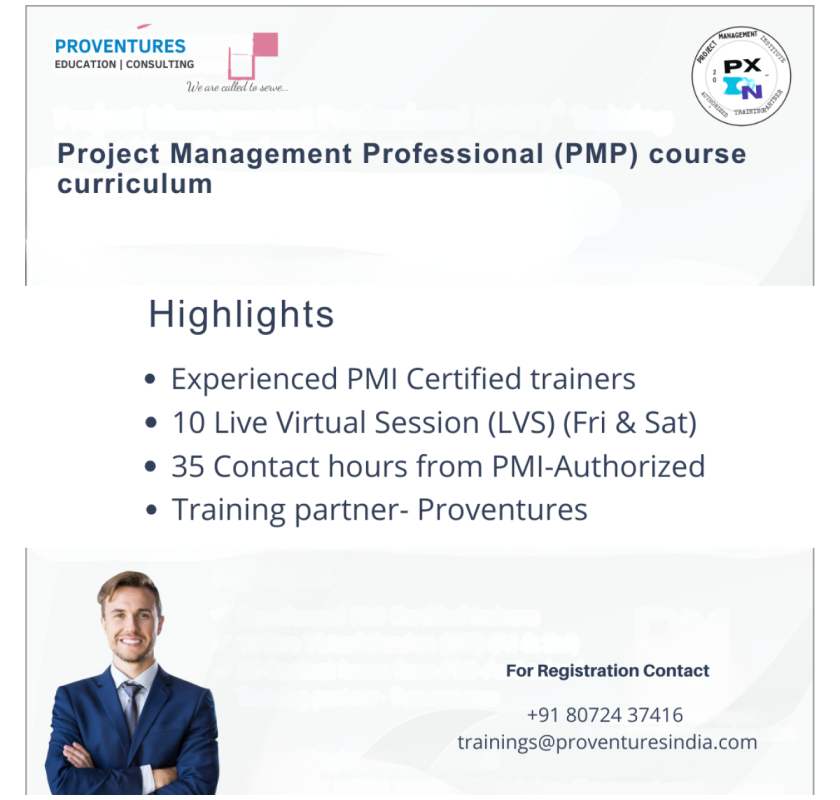 Best PMP Certification Training in Hyderabad | 8072437416 | Proventures Management