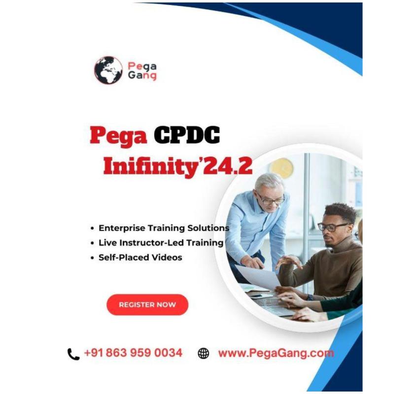  Join Our Pega CPDC Infinity’24.2 Weekend Online Training Batch – PegaGang